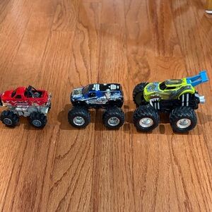 Monster Truck Toy Set - Red, Blue, and Green